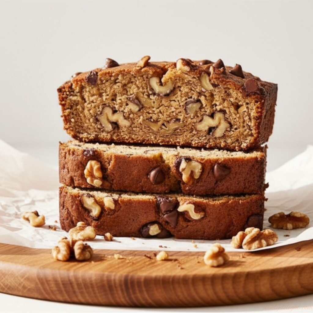 Easy homemade banana bread made with ripe bananas and simple ingredients