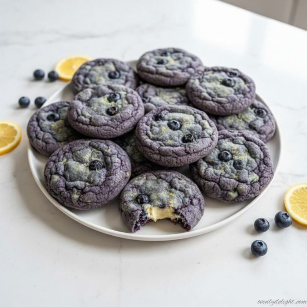 Lemon blueberry cheesecake stuffed cookies