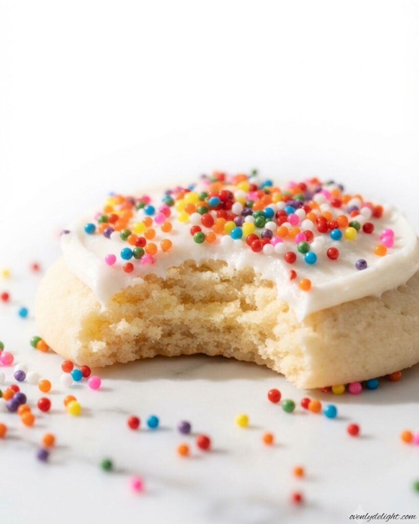 Easy Dot Cake Cookies made with a soft buttery cookie base and colorful chocolate candies for a playful dessert.