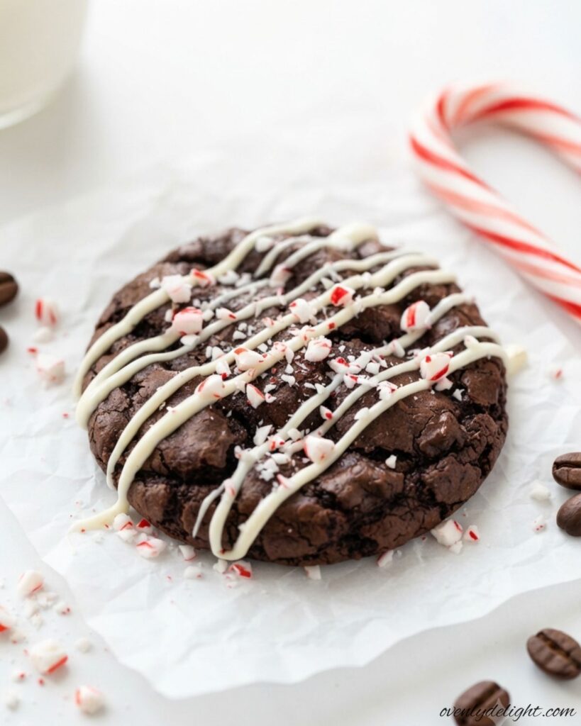 Soft Peppermint Mocha Cookies with rich chocolate, espresso, and peppermint flavor