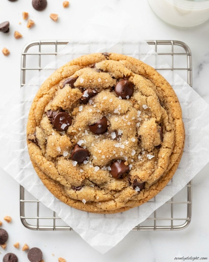 Soft and chewy Brown Butter Toffee Chocolate Chip Cookies loaded with buttery toffee bits and melted chocolate chips.
