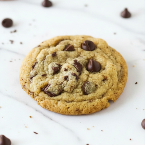 Fresh brown butter chocolate chip cookies cooling on a wire rack with melted chocolate and chewy centers.