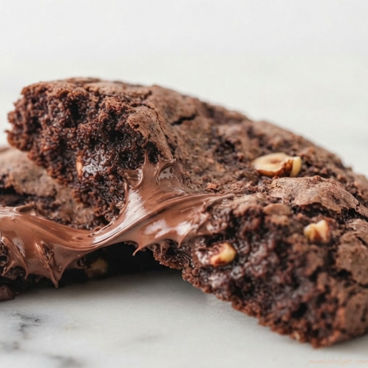 Easy Nutella cookies made with cocoa powder and chocolate chips